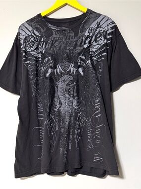 Apostasy brown & grey graphic tee Size XL Y2K
